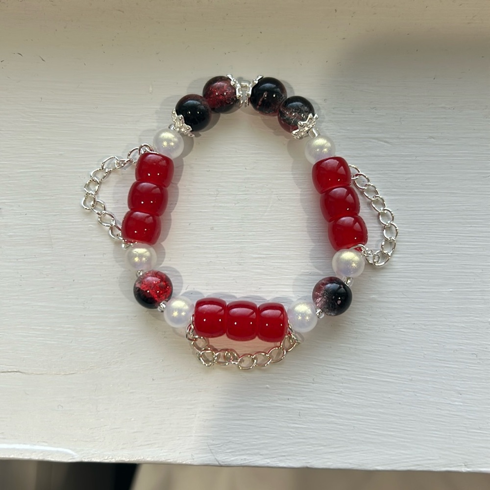 Home made red bracelet